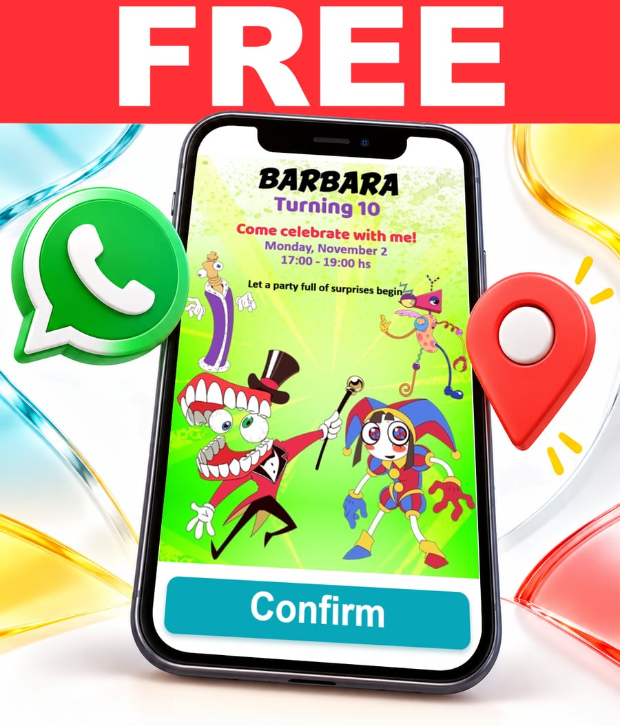 Invito interattivo di The Amazing Digital Circus Gratis