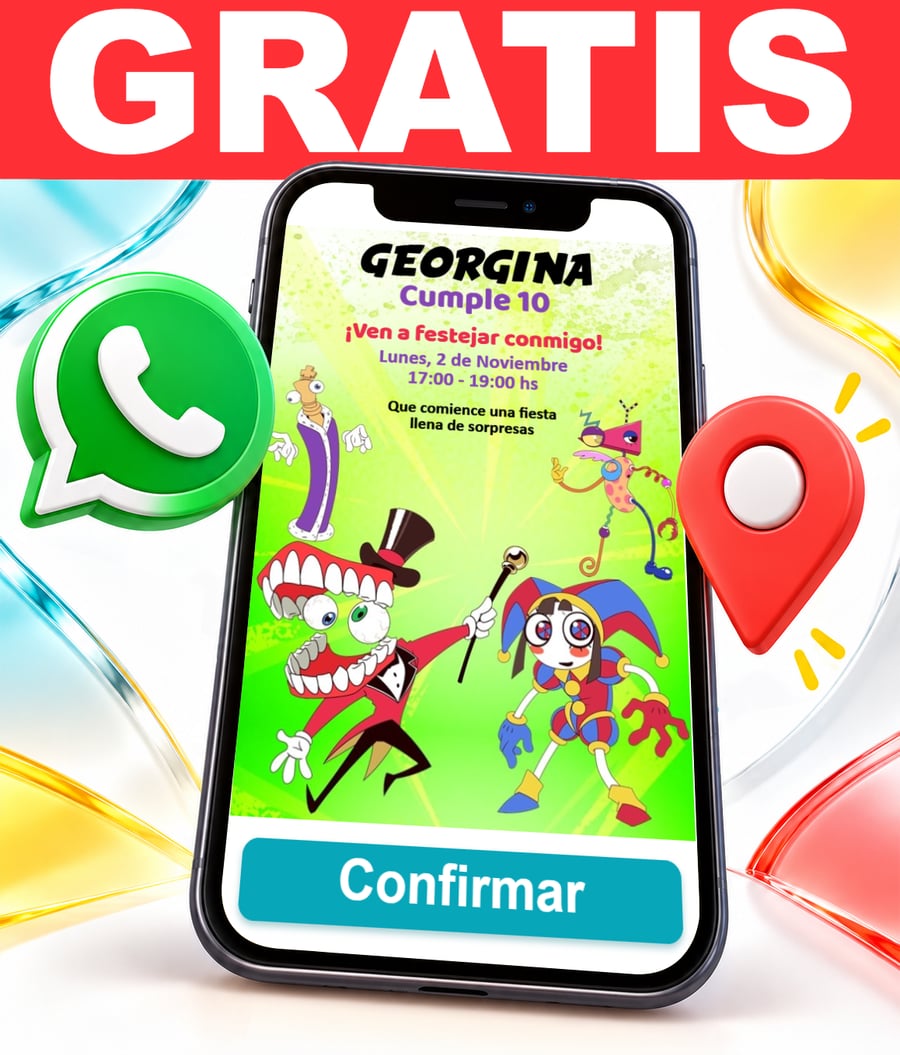 Invitación interactiva de El Asombroso Circo Digital Gratis