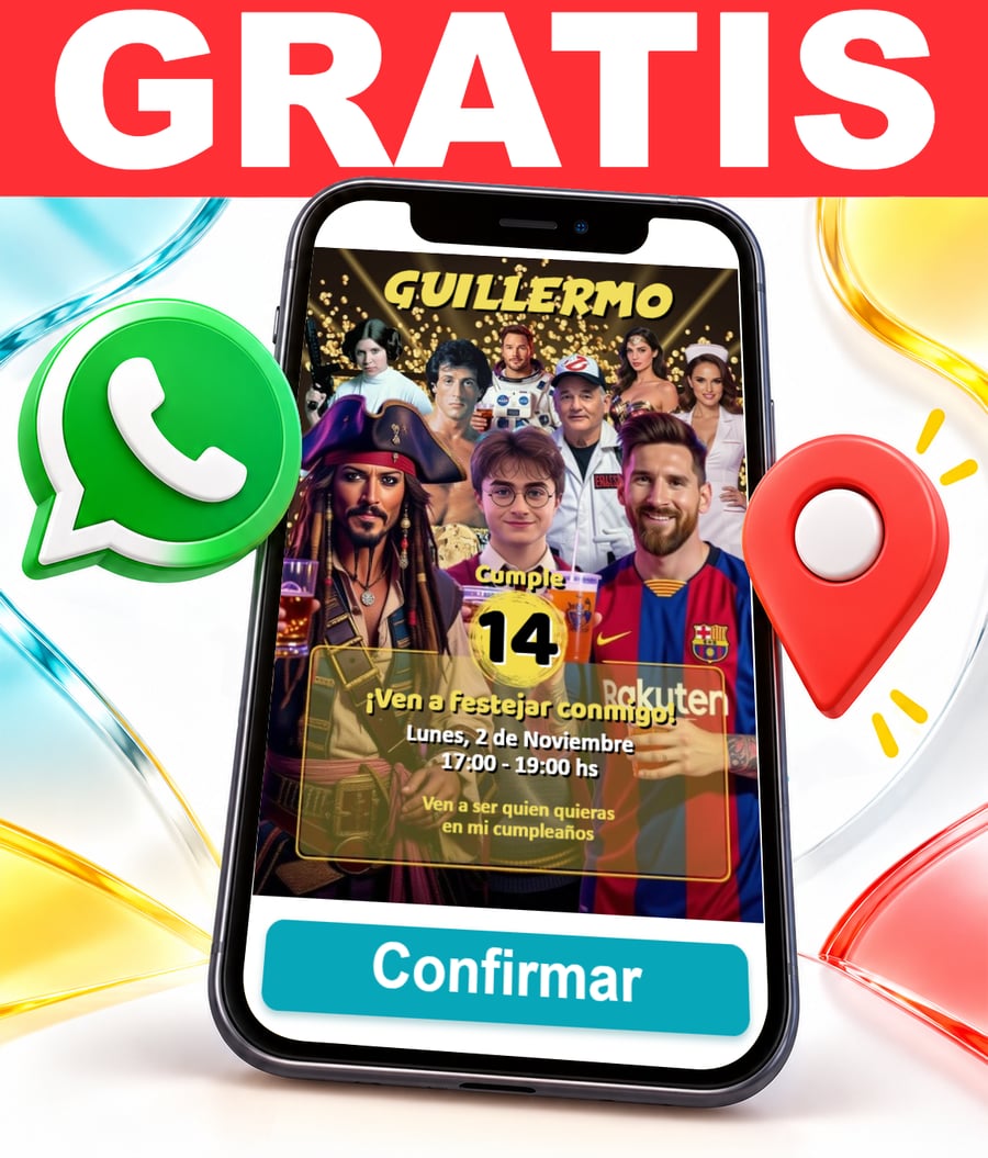 Invitación interactiva de Fiesta de Disfraces VIP Gratis