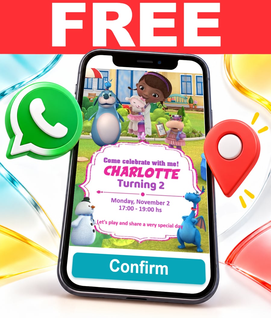 Free Doc McStuffins interactive invitation