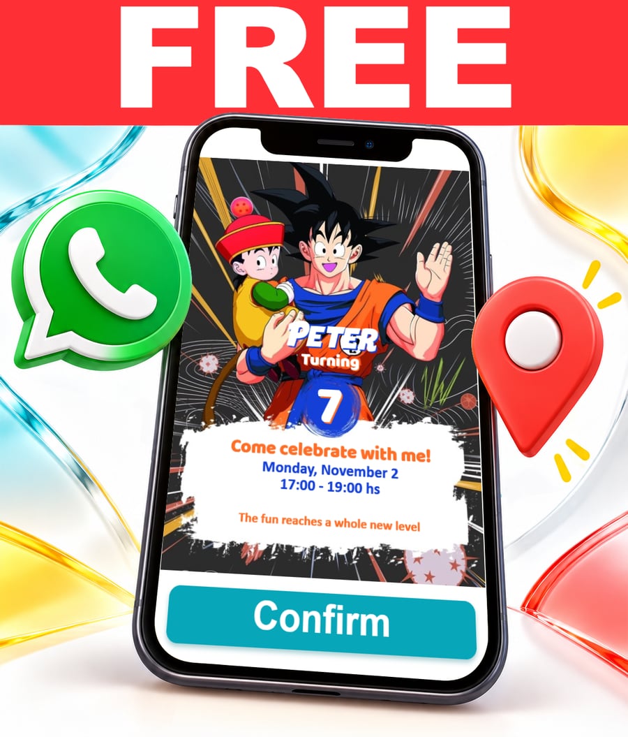 Invito interattivo di Dragon Ball Gratis