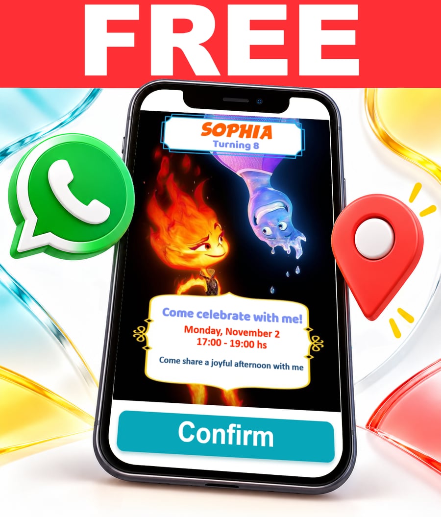 Free Elemental Movie interactive invitation