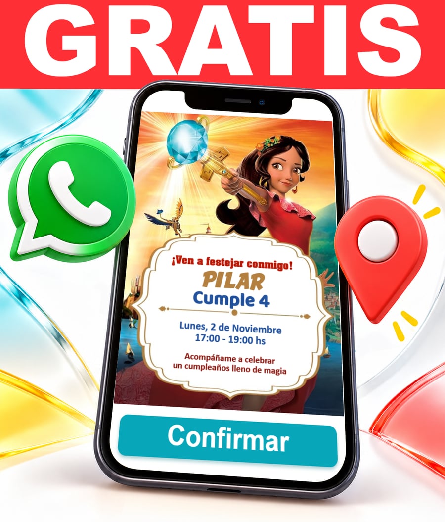 Invitación interactiva de Elena de Avalor Gratis