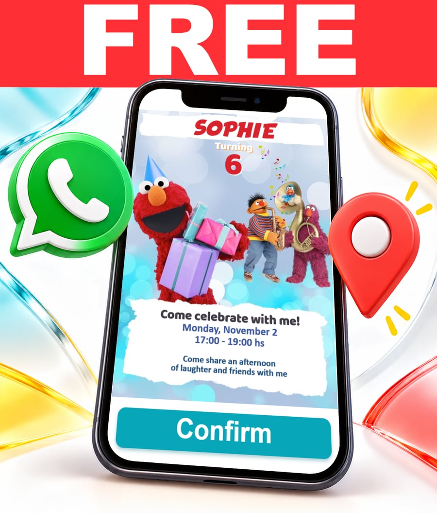 Invito interattivo di Elmo Sesamo Apriti Gratis
