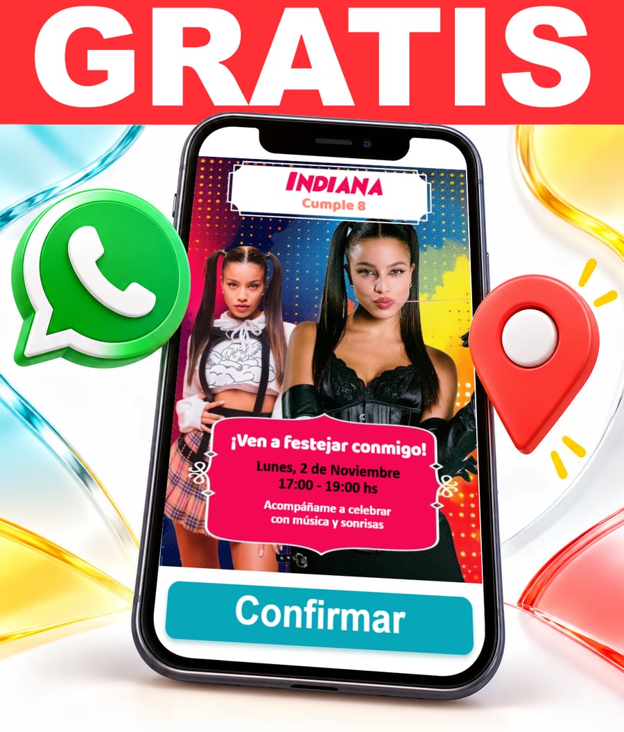 Invitación interactiva de Emilia Mernes Gratis