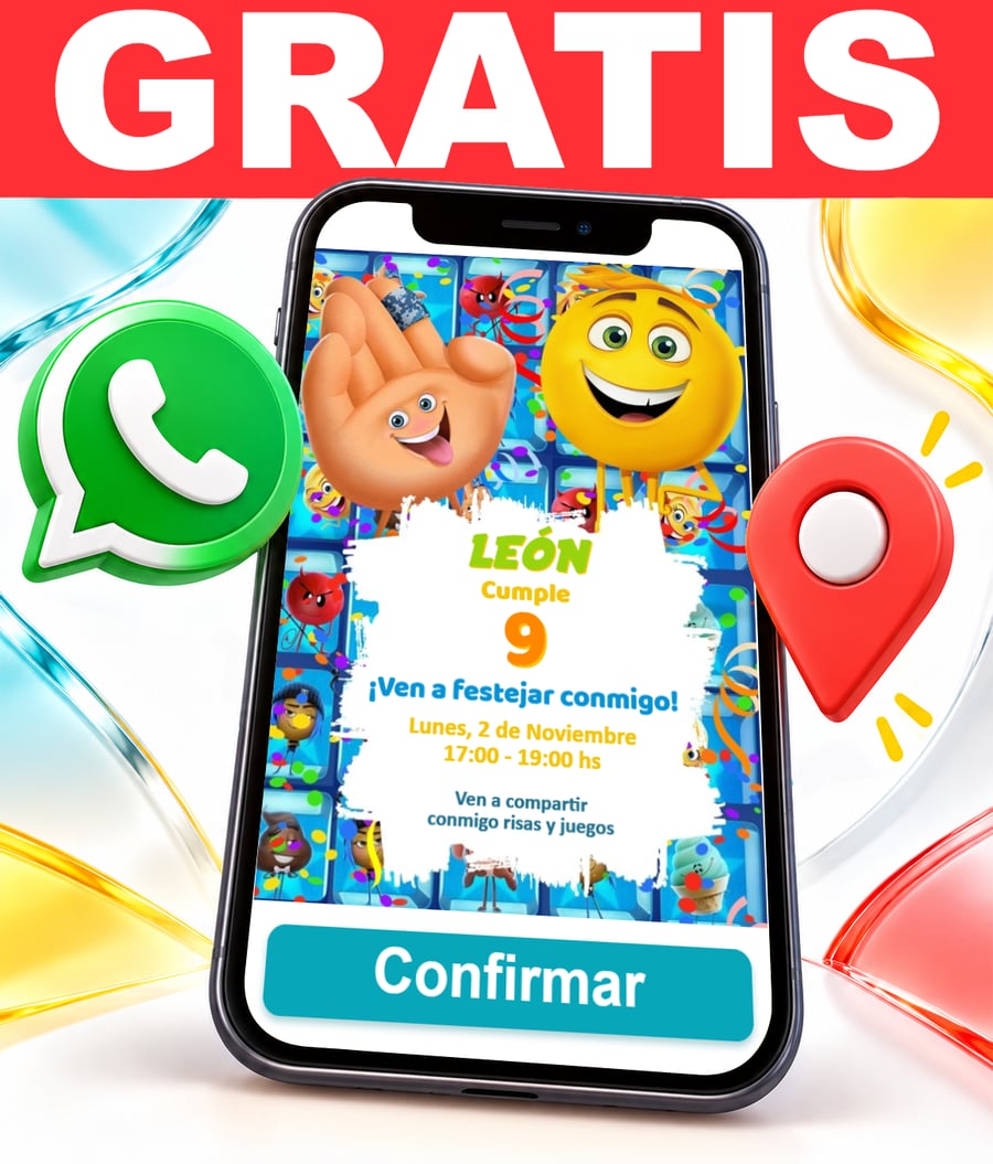 Invitación interactiva de Emojis Gratis
