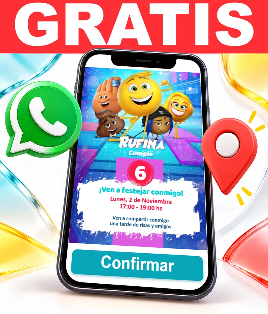 Invitación interactiva de Emojis Gratis