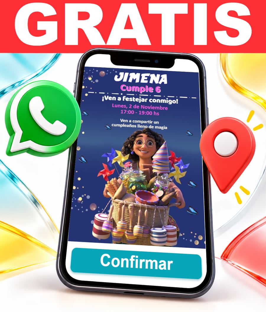 Invitación interactiva de Encanto Gratis