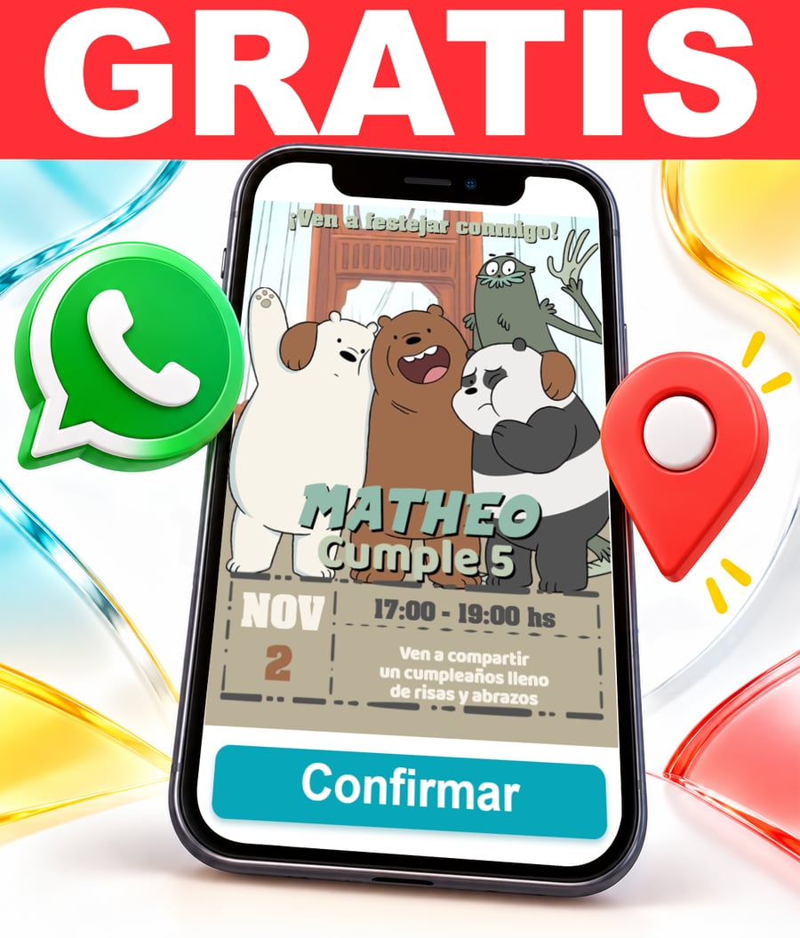 Invitación interactiva de Escandalosos Gratis