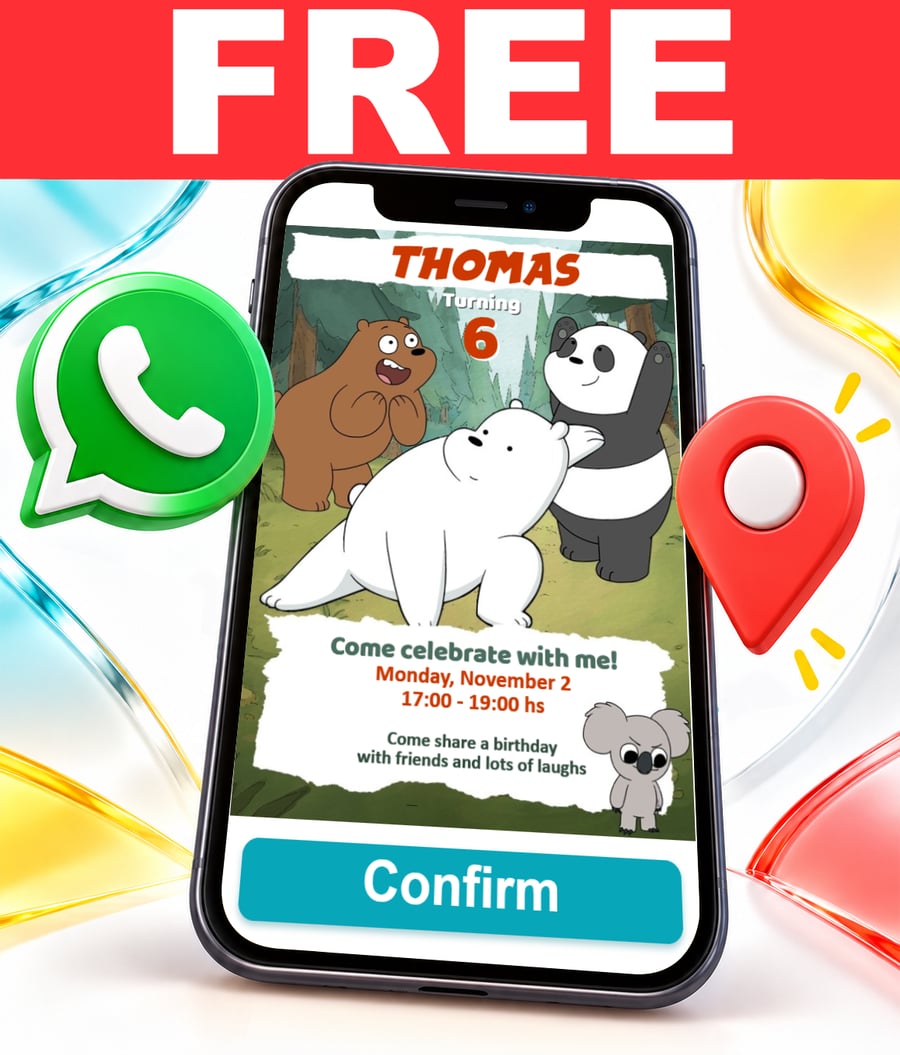 Invito interattivo di We Bare Bears Gratis