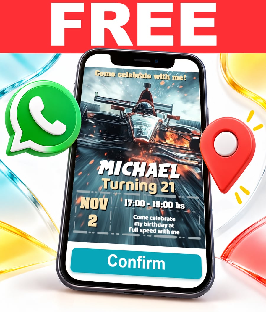 Invito interattivo di Formula Uno F1 Gratis