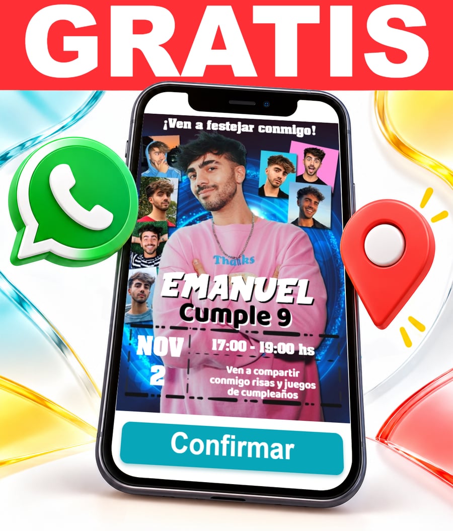 Invitación interactiva de Fede Vigevani Youtube Gratis