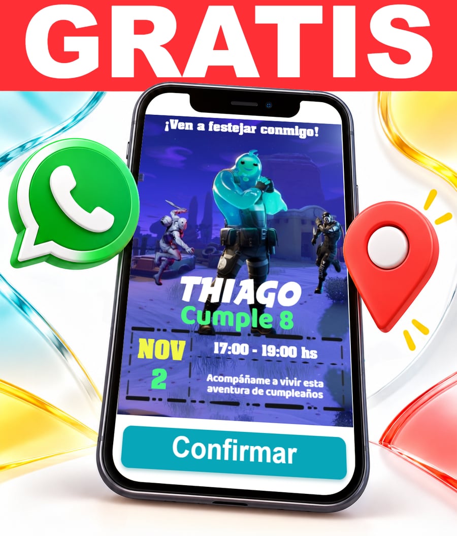 Invitación interactiva de Fortnite Gratis