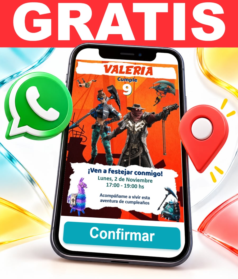 Invitación interactiva de Fortnite Gratis