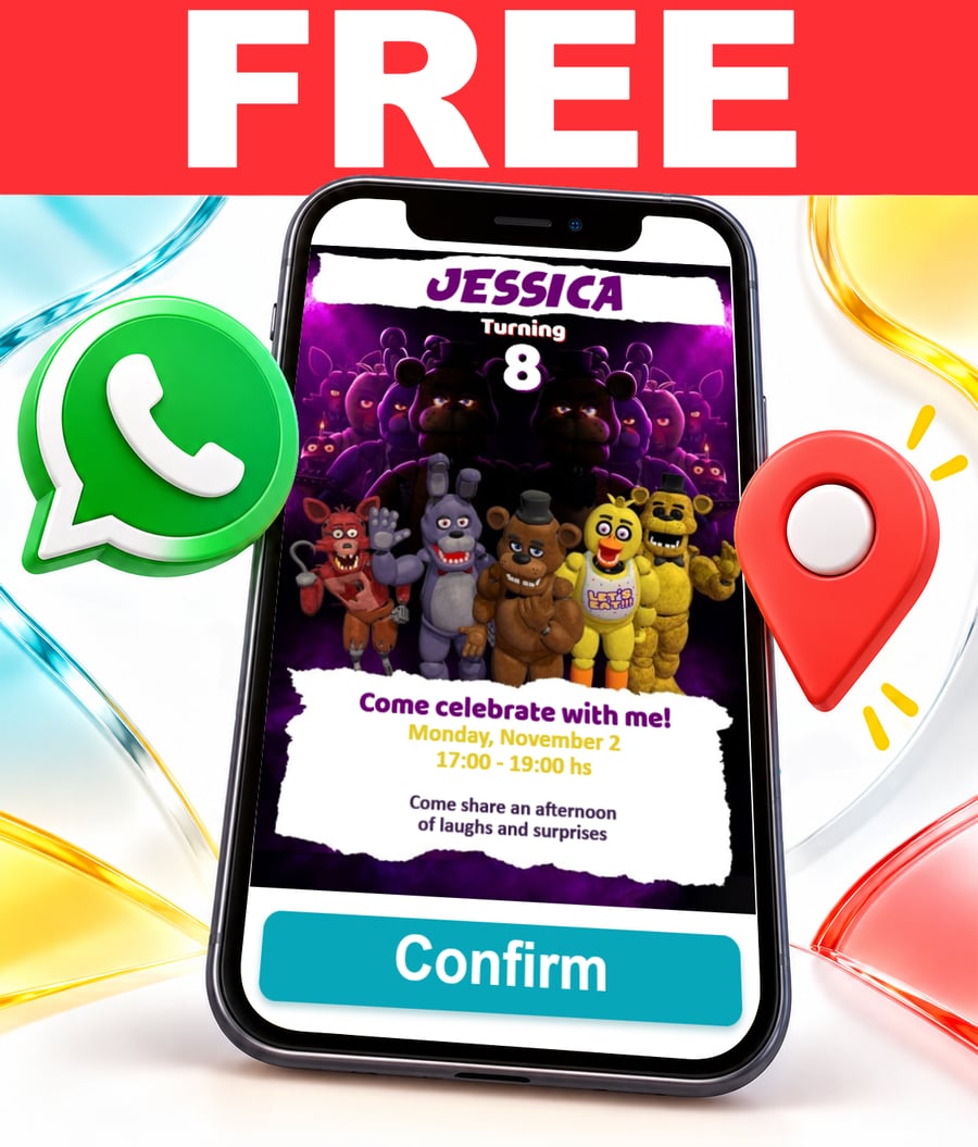 Free Five Nights at Freddy's interactive invitation