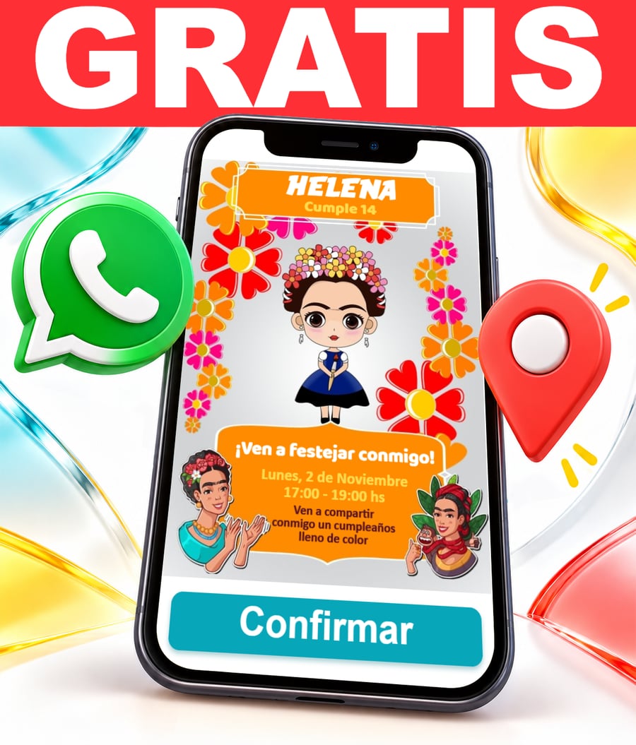 Invitación interactiva de Frida Kahlo Gratis