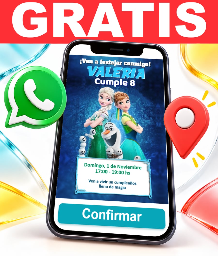 Invitación interactiva de Frozen Gratis