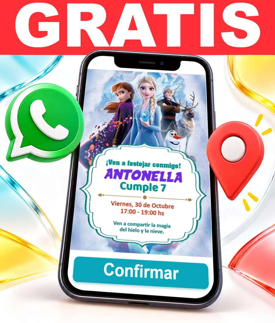 Invitación interactiva de Frozen Gratis