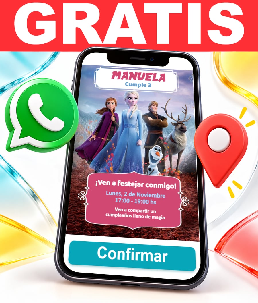 Invitación interactiva de Frozen 2 Gratis