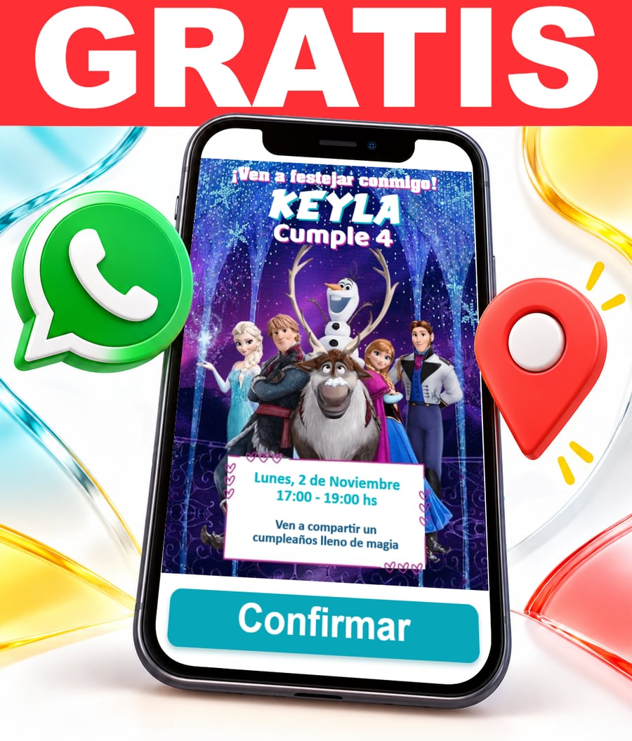 Invitación interactiva de Frozen 2 Gratis