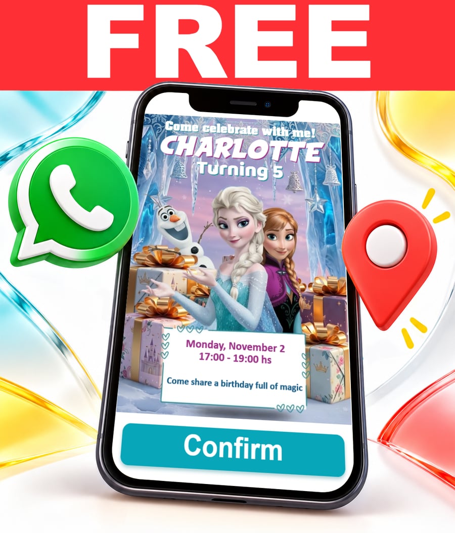 Invito interattivo di Elsa e Anna di Frozen Gratis