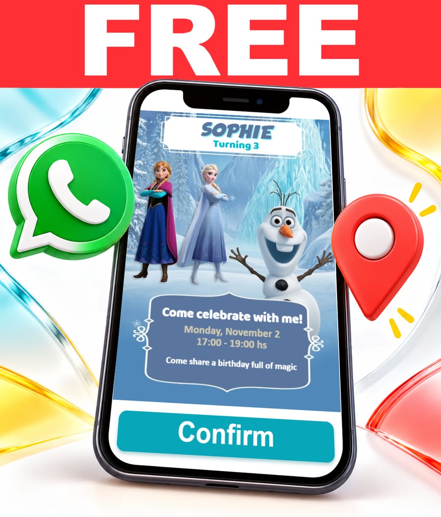 Invito interattivo di Elsa e Anna di Frozen Gratis
