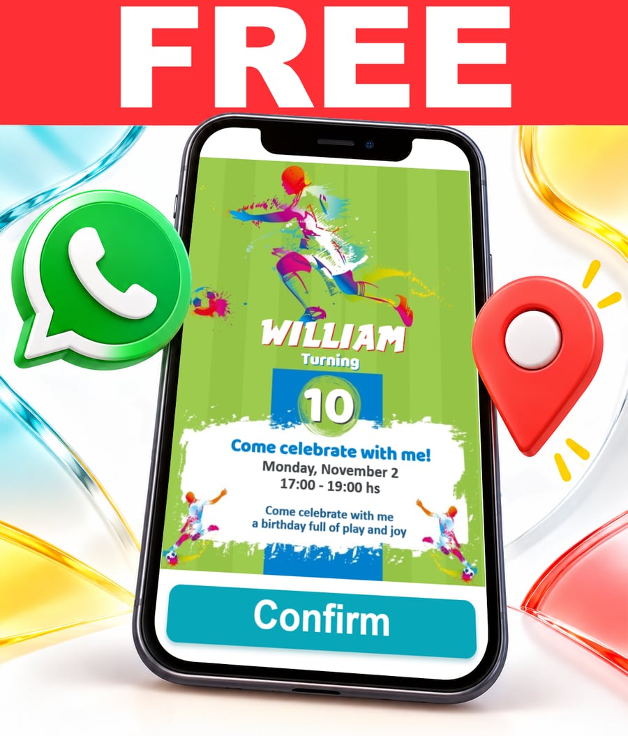 Invito interattivo di Calcio Gratis