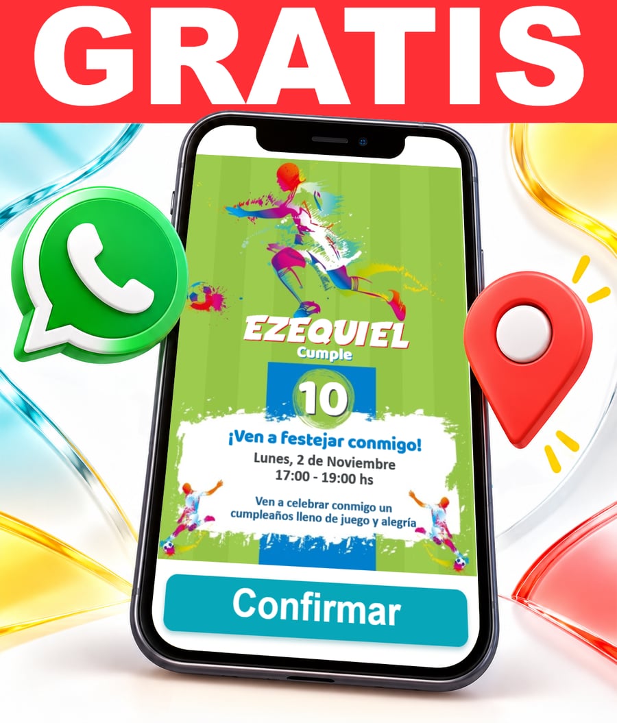 Invitación interactiva de Fútbol Gratis