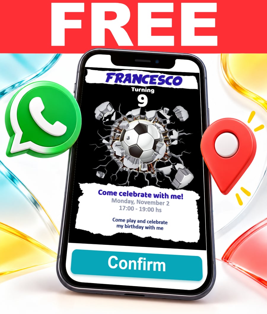 Invito interattivo di Calcio Gratis