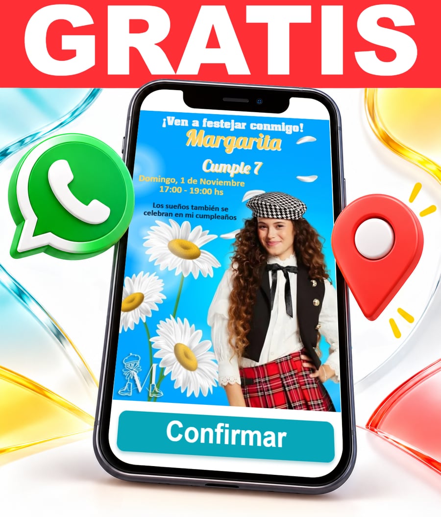 Invitación interactiva de Margarita Gratis