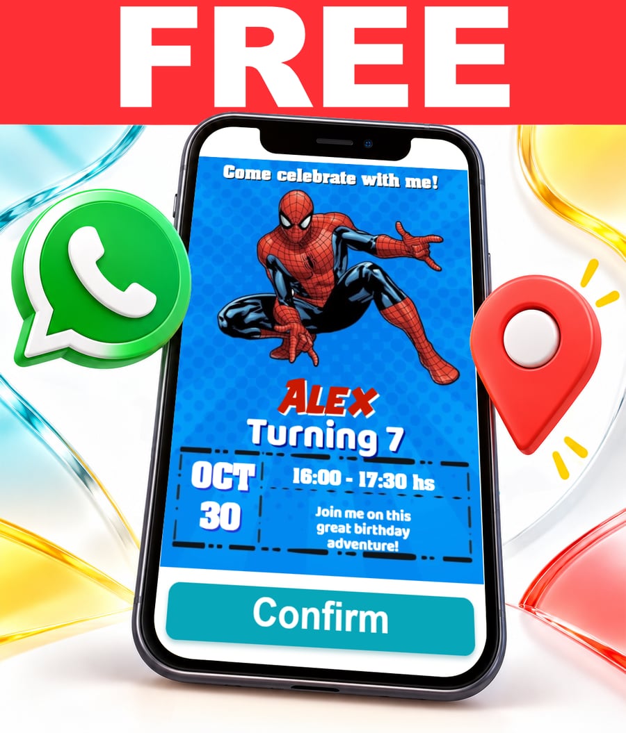 Invito interattivo di Spider-Man (Uomo Ragno) Gratis