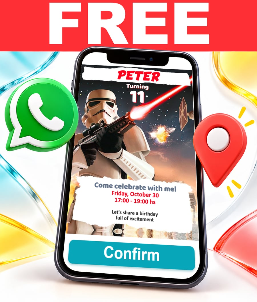 Free Star Wars interactive invitation