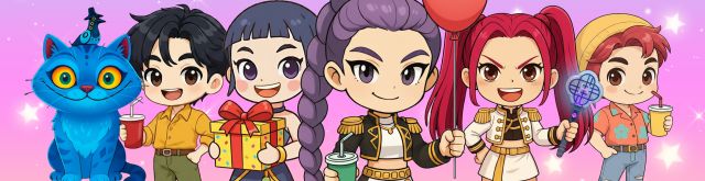 WhatsApp Invitation KPop Demon Hunters Cute Chibi