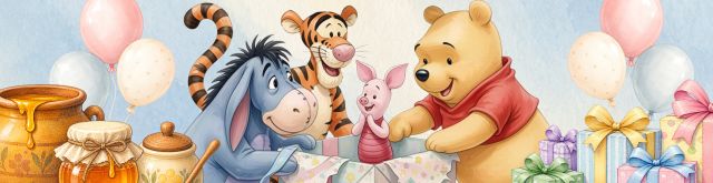 Invitación Whatsapp Winnie Pooh y sus Amigos