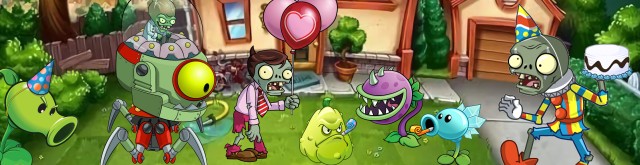 Parabén de Aniversário WhatsApp Plantas Vs Zumbis