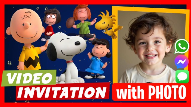 WhatsApp Invitation Snoopy and Charlie Brown Peanuts