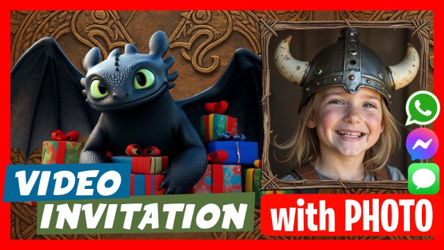 WhatsApp Invitation How to Train Your Dragon Toothless