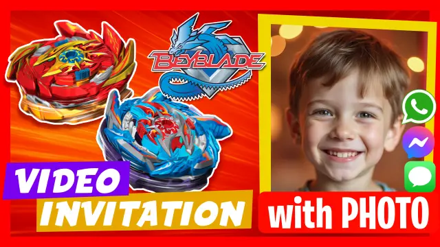 Beyblade Birthday Party Video Invitation
