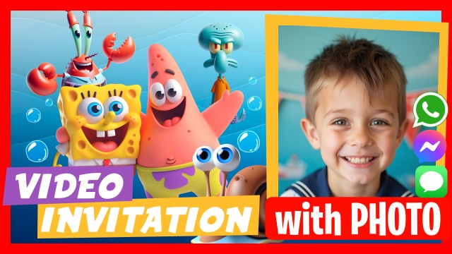 WhatsApp Invitation SpongeBob Party