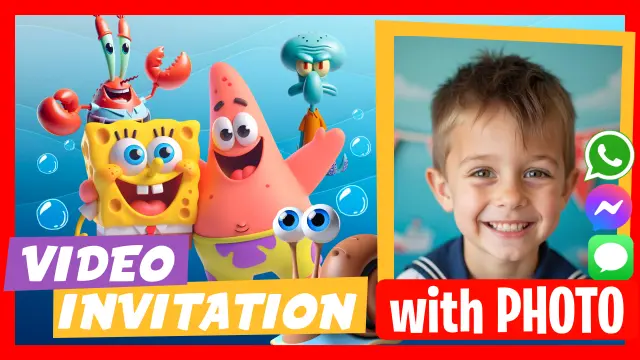 SpongeBob SquarePants Birthday Party Video Invitation