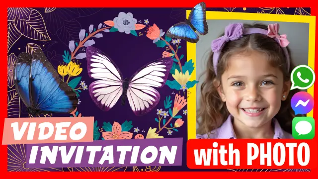 Make Video Invitation Butterfly