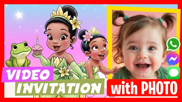 WhatsApp Invitation Baby Tiana The Princess and the Frog