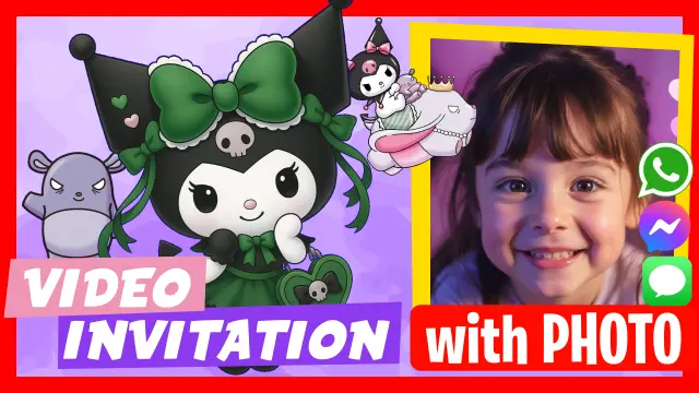 Kuromi Birthday Video Invitation