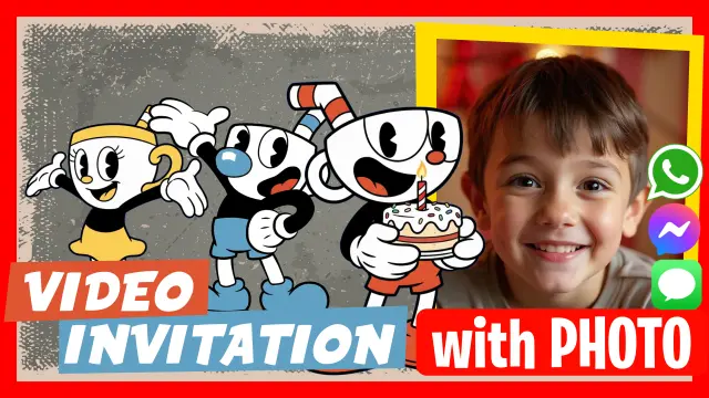 Cuphead Birthday Party Video Invitation