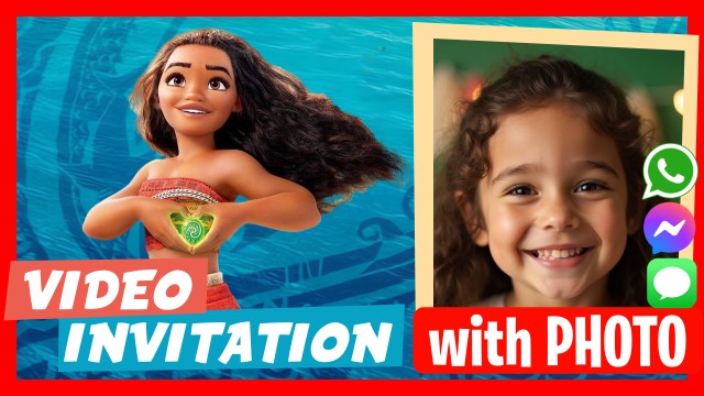 WhatsApp Invitation Moana Birthday Party
