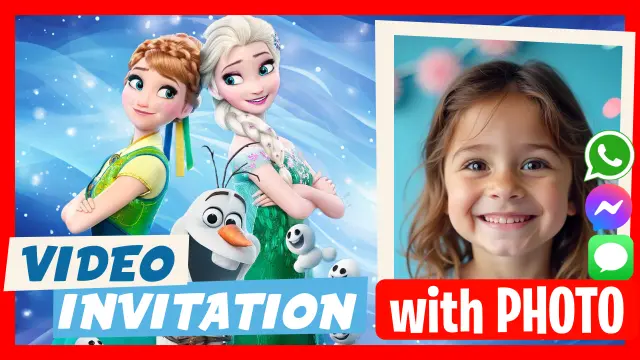 Frozen Digital Invitation for WhatsApp