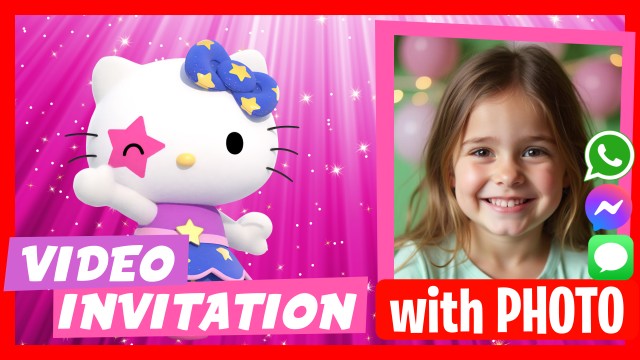 WhatsApp Einladung Hello Kitty Geburtstag
