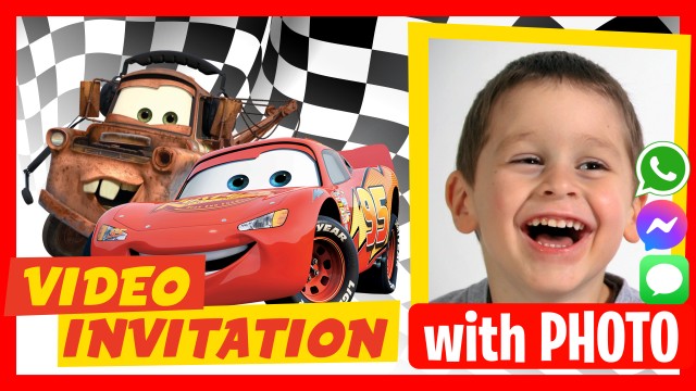 Invitation WhatsApp Cars Anniversaire