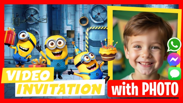 WhatsApp Einladung Minions Geburtstag