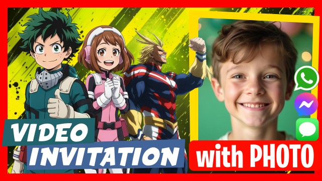 WhatsApp Invitation My Hero Academia